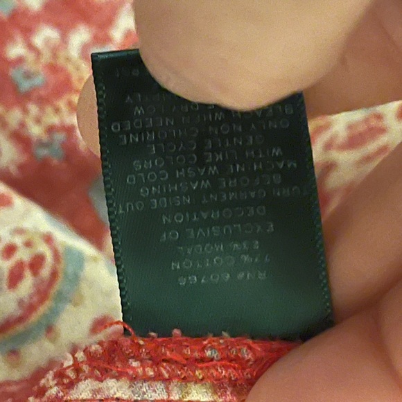 Ralph Lauren Red Paisley Shirt - Picture 9 of 9